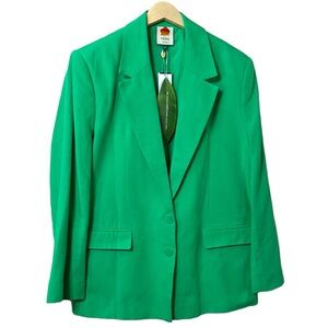 Farm Rio Bright Green Blazer Size Medium